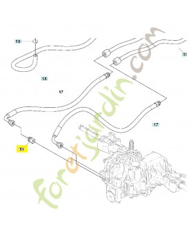 Raccord de tuyau 504567401. Pièce de rechange Husqvarna