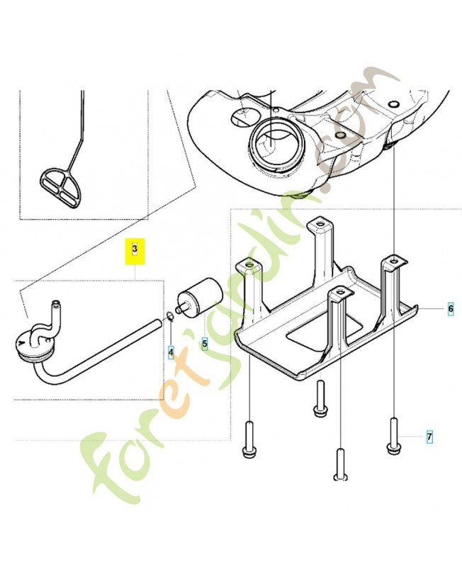 durite essence 505310301 - Pièce de détachée Husqvarna