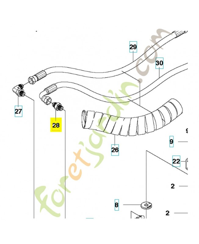 Raccord 535426805. Pièce de rechange Husqvarna Raccord 535426805. Pièce de rechange Husqvarna