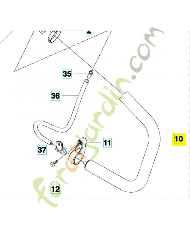 tube 537225702. Pièce de rechange Husqvarna