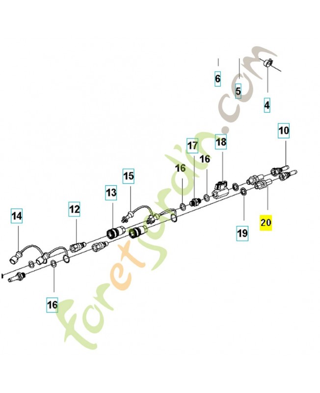 Raccord 544398601. Pièce de rechange Husqvarna