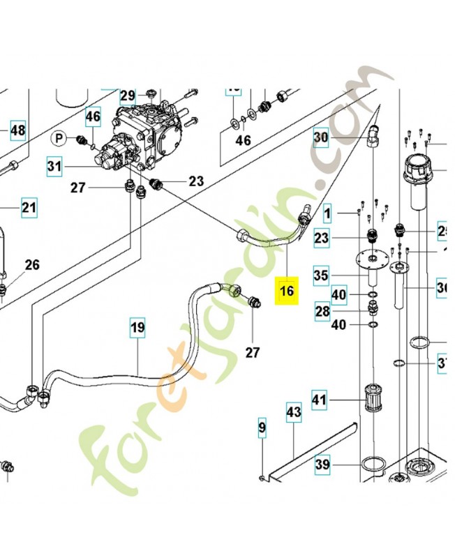 TUBE HYDRAULIQUE 579270001 - Pièce de détachée Husqvarna