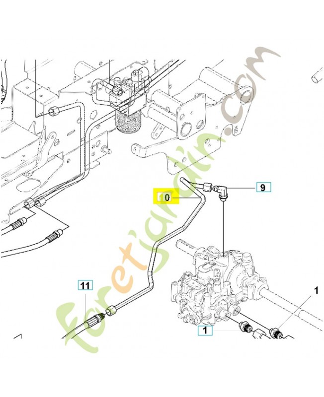 tube hydraulique 544448901 Pièce de rechange Husqvarna