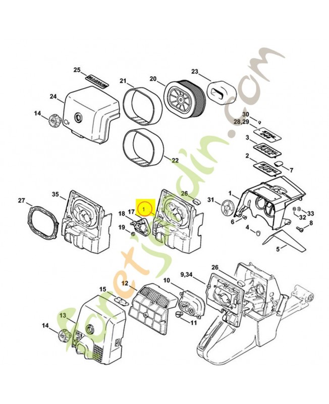 Socle de filtre 1128-124-3408. Pièce de rechange Sithl / Vicking Socle de filtre 1128-124-3408. Pièce de rechange Sithl / Vicking