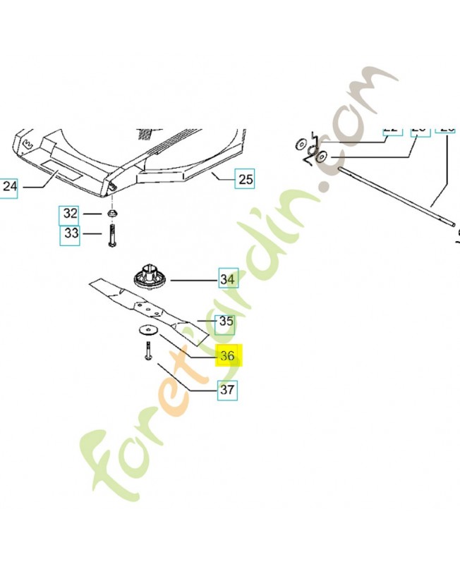 Rondelle 515796001. Pièce de rechange Husqvarna