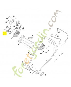 Levier d'encliquetage 6338-435-2800. Pièce détachée Stihl / Vicking