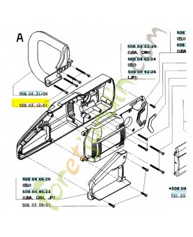 Vis 508031201. Pièce de rechange Husqvarna