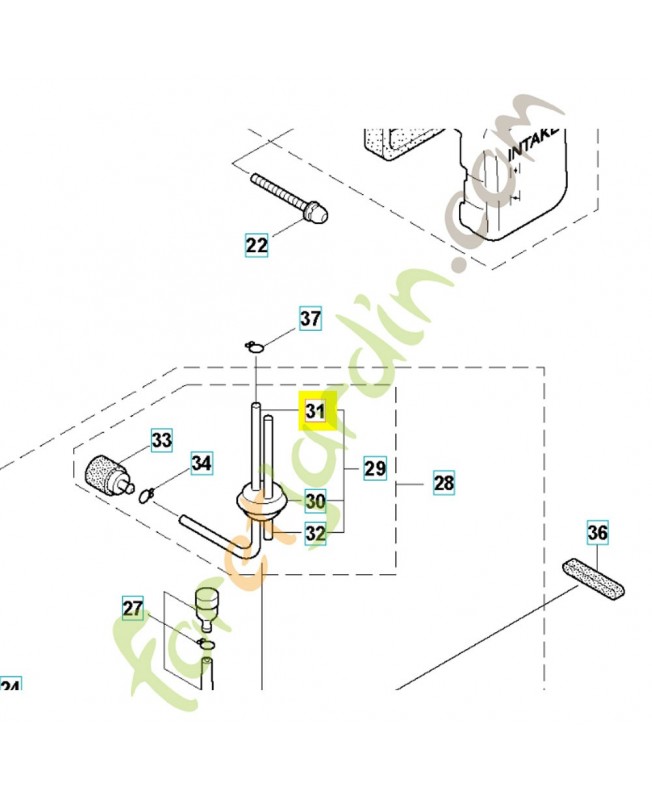 tuyau 575375201 - Pièce de détachée Husqvarna
