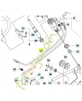 Tube hydraulique 575959601. Pièce de rechange Husqvarna