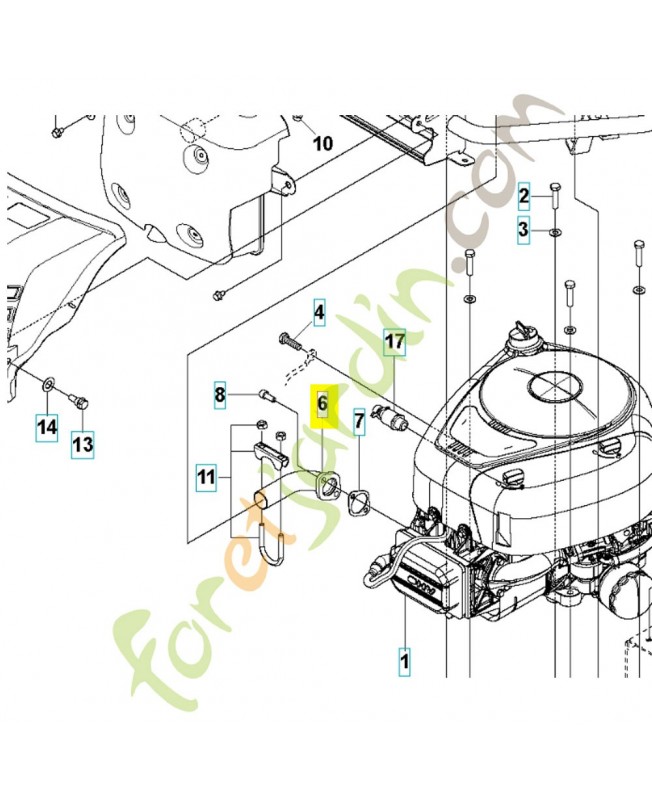 tube d’échappement 578054802 Pièce de rechange Husqvarna