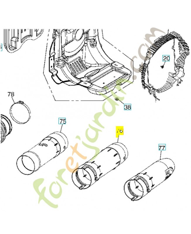 tube 576564901- Pièce de détachée Husqvarna