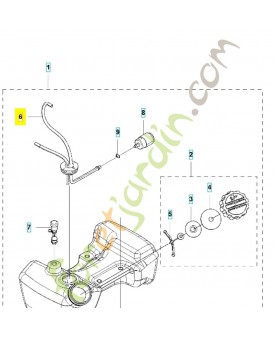Tube 596630408. Pièce de rechange Husqvarna