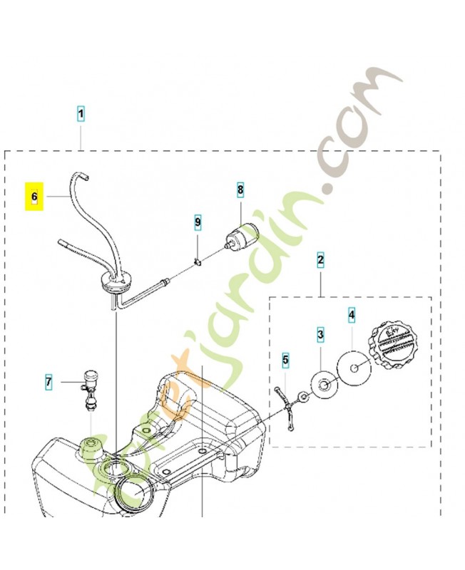 Tube 596630408. Pièce de rechange Husqvarna