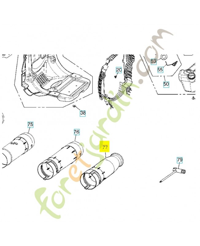 tube 576576401- Pièce de détachée Husqvarna