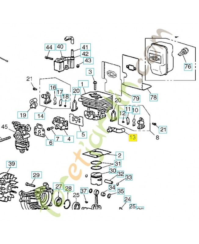 tube 521612701- Pièce de détachée Husqvarna