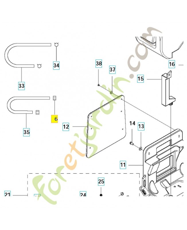 clips 574122701 - Pièce de détachée Husqvarna