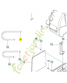 Pipe clip 574122501. Pièce de rechange Husqvarna