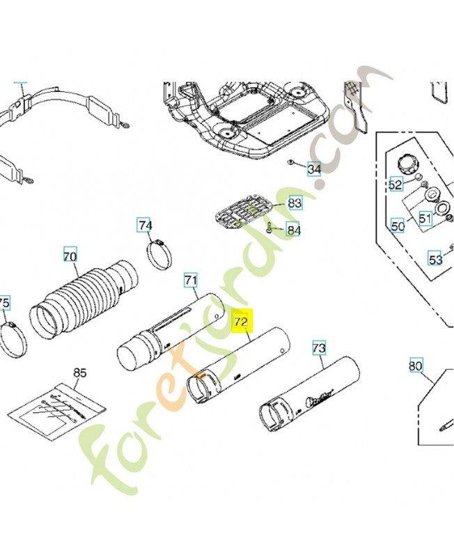 tube 511768201 - Pièce de détachée Husqvarna