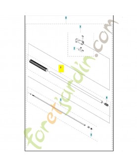 Tube extension pipe 587675903. Pièce de rechange Husqvarna