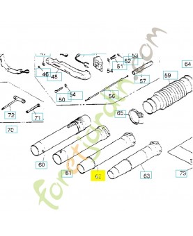 Tube de soufflage 521672301. Pièce de rechange Husqvarna