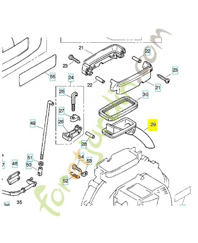 Guide-pipe 513678001. Pièce de rechange Husqvarna