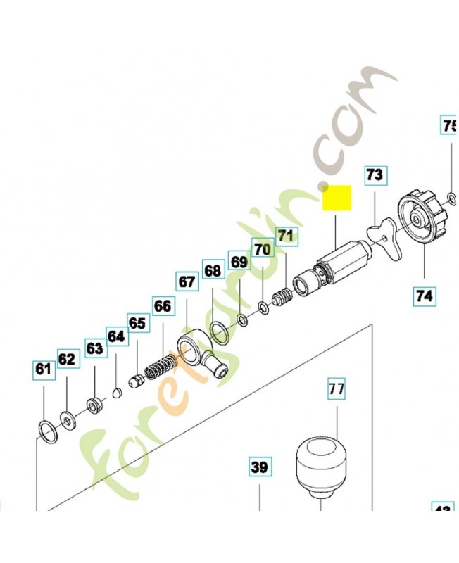 Conduite de pression 574128601. Pièce de rechange Husqvarna