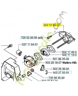 Pipe d'admission 502129902. Pièce de rechange Husqvarna