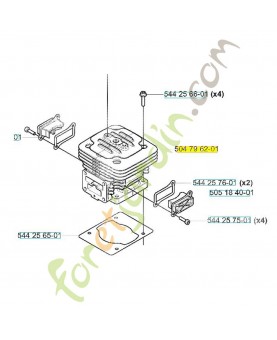 Cylindre husqvarna référence 504796201 remplace référence 521626701, 521626501 ; 521626601