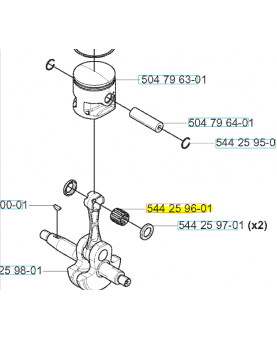 Roulement husqvarna référence 576696401 Remplace référence 521520801 ; 544259601