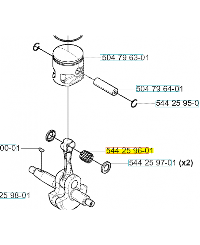 Roulement husqvarna référence 576696401 Remplace référence 521520801 ; 544259601