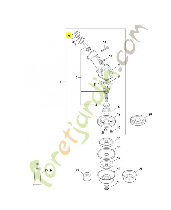 Circlips 12x1 9455-021-1131. Pièce détachée Stihl / Vicking