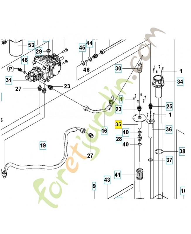 Pipe 575870801. Pièce de rechange Husqvarna