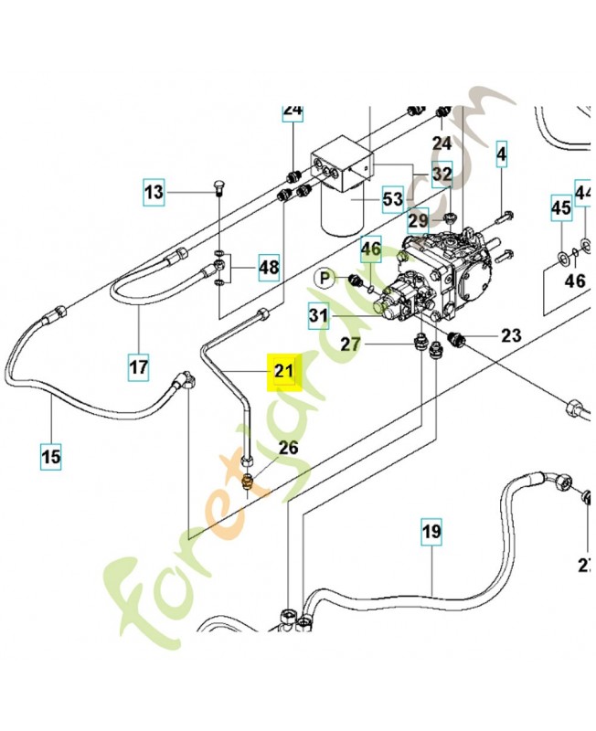 tube 575875901. Pièce de rechange Husqvarna