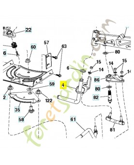 axe 583512801. Pièce de rechange Husqvarna
