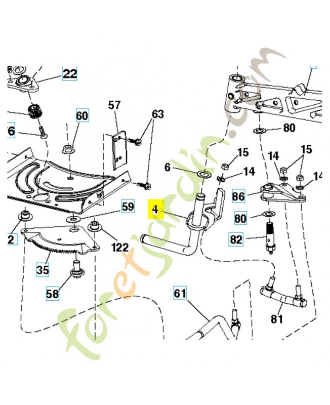 axe 583512801. Pièce de rechange Husqvarna
