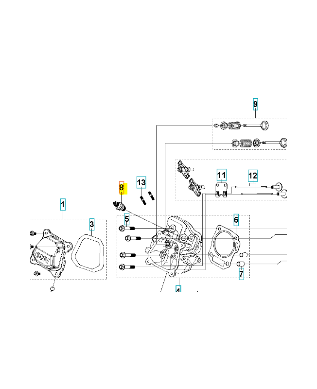 Bougie d'allumage HQT7 husqvarna ref. 590844201 en stock