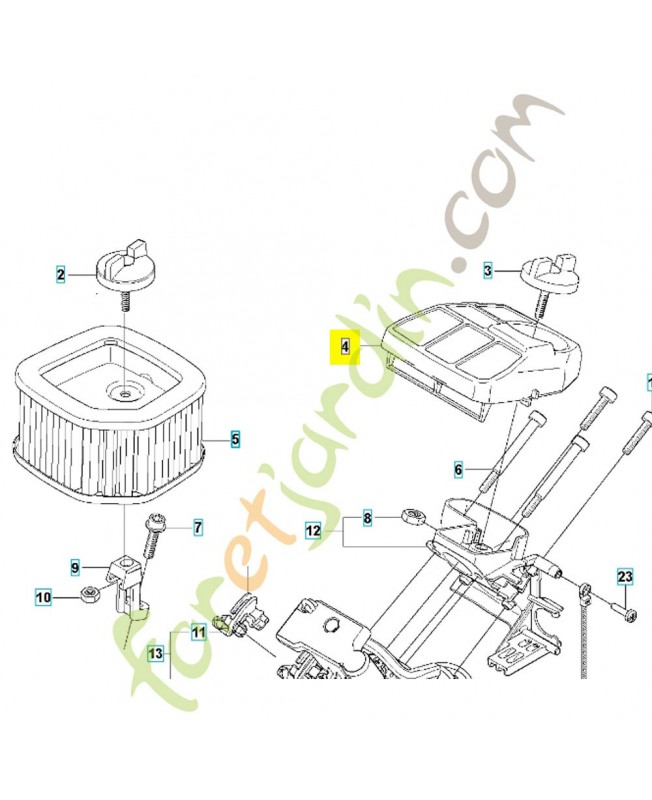 Filtre à air 576486306. Pièce de rechange Husqvarna