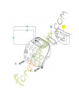 Déflecteur de chaleur 537210601. Pièce de rechange Husqvarna