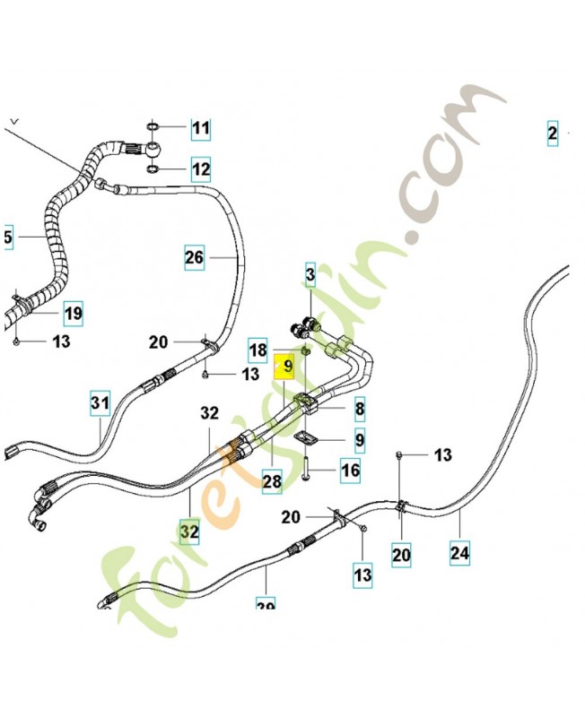 tuyau 588887001 Pièce détachée Husqvarna