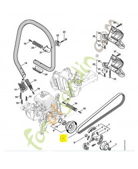 Courroie ts 5 pj-746-lb 9490-000-7901. Pièce de rechange Sithl / Vicking