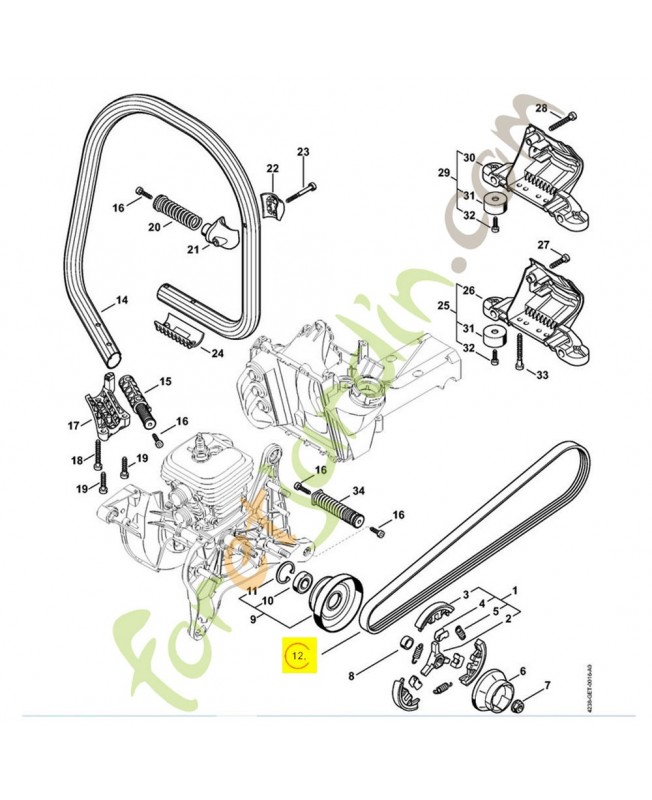Courroie ts 5 pj-746-lb 9490-000-7901. Pièce de rechange Sithl / Vicking
