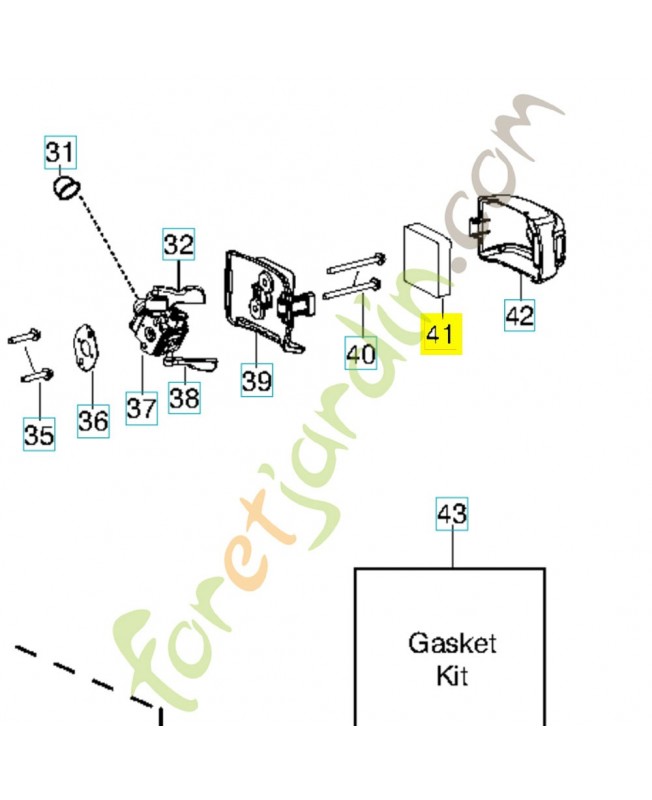 Filtre a air 530036575. Pièce de rechange Husqvarna