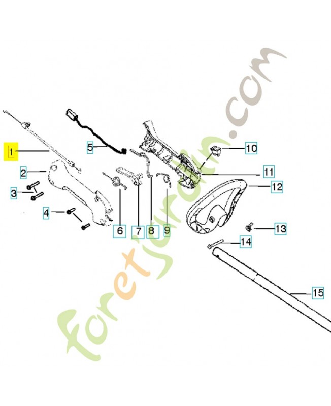 Cable d accélérateur 545044301. Pièce de rechange Husqvarna