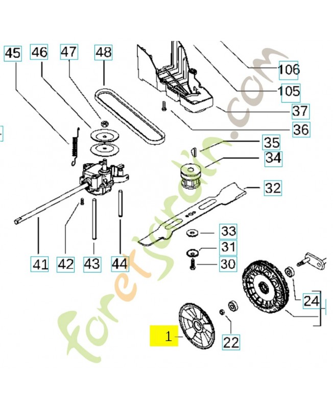 ENJOLIVEUR 544444001. Pièce de rechange Husqvarna