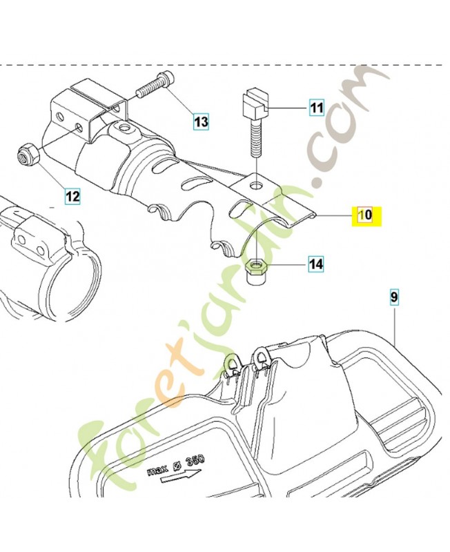 plaque fixation 544895701- Pièce de détachée Husqvarna