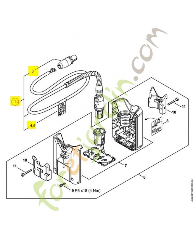 Câble connexion rapide stihl 4850-440-2011