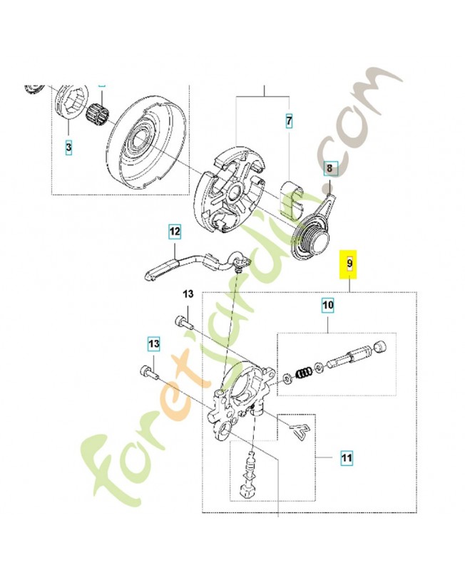 Pompe à huile 589028403. Pièce détachée Husqvarna