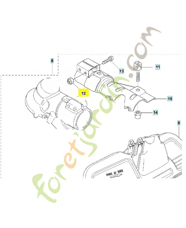  écrou 543053163. Pièce de rechange Husqvarna