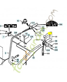 Bouton 531008245. Pièce de rechange Husqvarna
