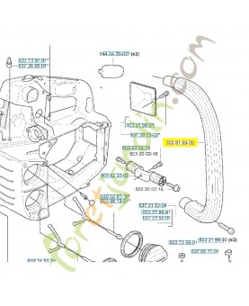 Poignée 503816902. Pièce de rechange Husqvarna